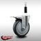 Service Caster 5'' SS Thermoplastic Rubber Swivel 7/8'' Expanding Stem Caster Total Lock Brake SCC-SSEXTTL20S514-TPRB-78 - alternate 4